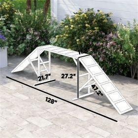 Gray Dog Agility Equipment Ramp for Training Dog Track Exercise Fun Pet Supplies